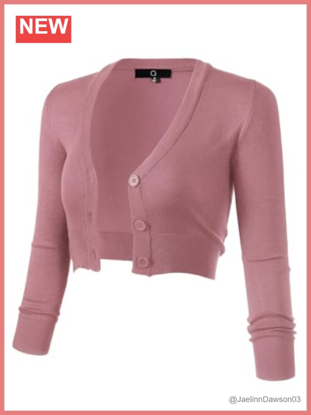 Women's Cropped Bolero Shrug Cardigan V-Neck 3/4 Sleeve Button Down